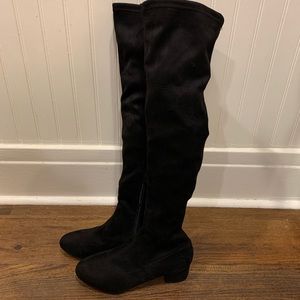 BRAND NEW NEVER WORN Black Over the Knee Boots Size 8